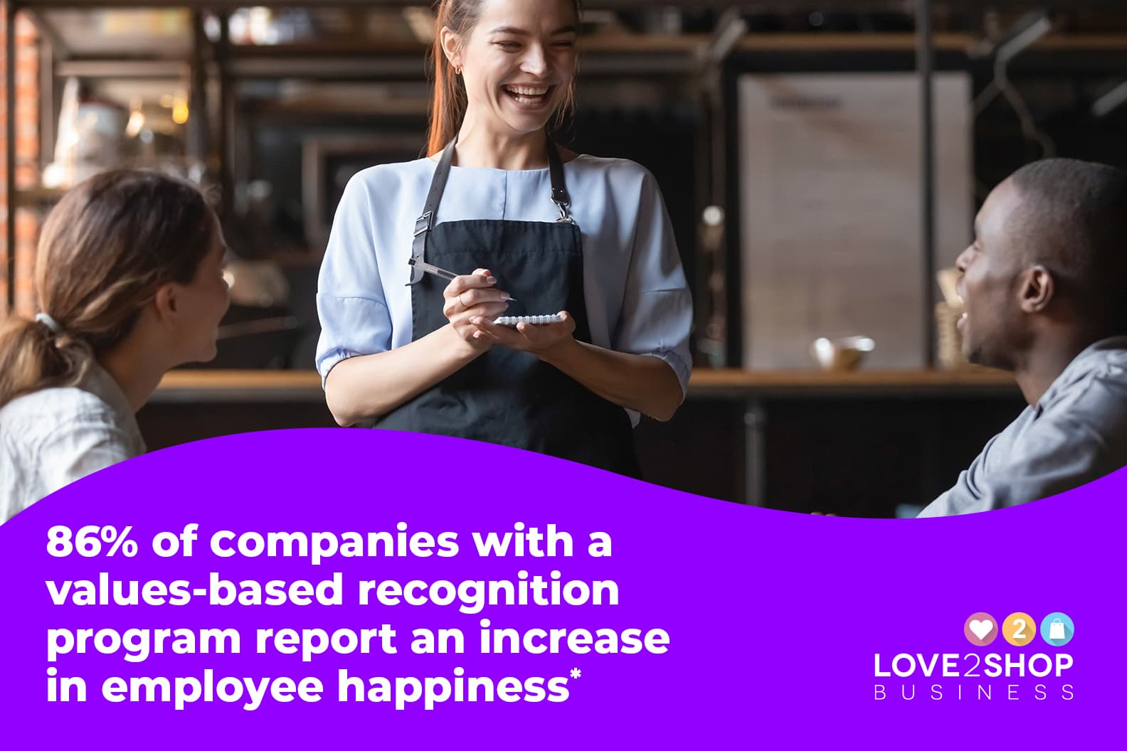 Values-based thanks drives employee happiness